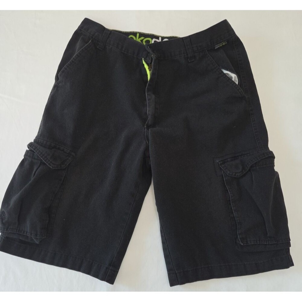 Akademiks Cargo Shorts Mens 34 Black Streetwear Hip Hop Y2K Style